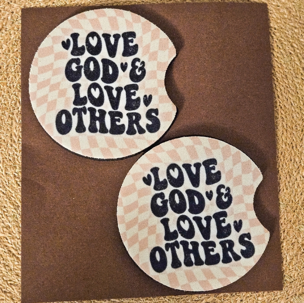Inspirational Car Coasters- Set Of 2